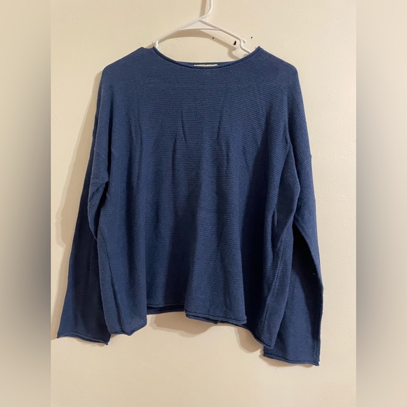 Eileen Fisher Crew Neck Boxy Pullover - Picture 5 of 6